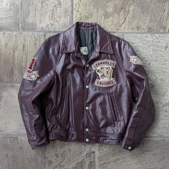 Cornwallis Cougars Hockey Jacket (Royal Canadian Navy) *Vintage* - Picture 1 of 9